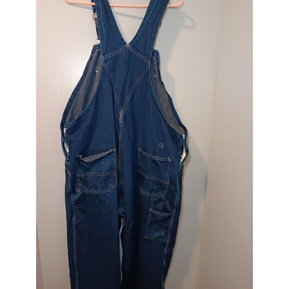 Vintage Carhartt Union Made In USA Distressed Denim Overalls Men's size 48-30 - Picture 6 of 8